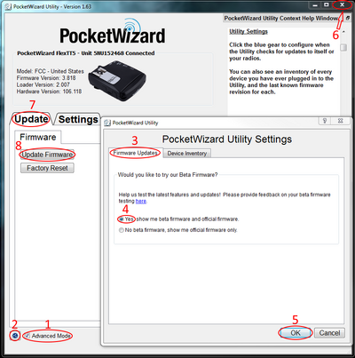 How to enable the beta firmware options.